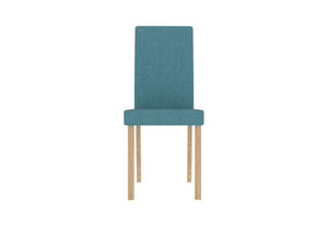 LPD Atlanta Oak Dining Table with 4 Anna Beige, Grey, Teal Chairs Dining Set (6113144438958)