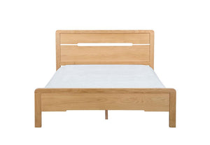 Julian Bowen Curve Solid Waxed Oak Wooden Bed 4FT6 Double 5FT King Size (5641571467430)