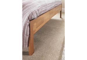 Serene Mya Honey Oak Opal White Hevea Wooden Bed 3FT Small Double 4FT6 5FT 6FT (6677588967598)