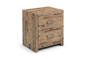 Julian Bowen Hoxton Oak 2 Drw Bedside Table/Nightstand/Bedside Cabinet Chest (5805887619238)