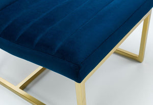 Julian Bowen Bellagio Blue Velvet with Gold Frame Upholstered Accent Chair (5801715237030)