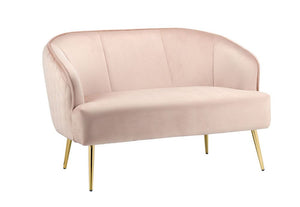 Birlea Bella 2 Seater and 1 Seater Blush Pink Upholstered Fabric Sofa (5600596459686)