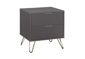 Birlea Arlo Bedside Table/Nightstand/Bedside Cabinet Chest 1 Drawer, 2 Drawer (5690543276198)