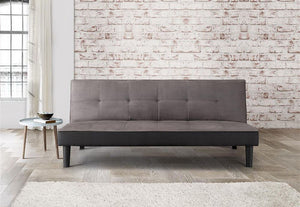 Birlea Aurora Grey Velvet Upholstered Fabric Sofa Bed (5596037316774)