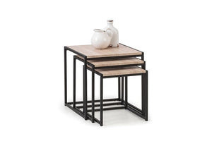 Julian Bowen Tribeca Sonoma Oak Nest of Tables (6933983461550)