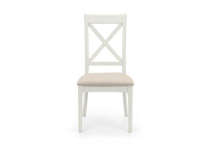 Julian Bowen Provence Grey With Ivory Seatpad Dining Chair (7582887575726)