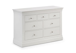 Julian Bowen Clermont White Solid Pine 3 + 2 Drawer 4 + 3 Drawer (5642197663910)