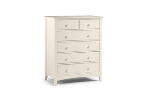 Julian Bowen Cameo Stone White and Dove Grey Solid Pine 4 + 2 Drawer Chest (5641848258726)