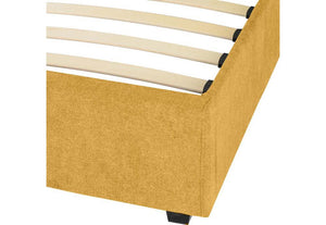 Seconique Camden Blue Grey Mustard Upholstered Fabric Bed 4FT6 Double - 135cm (5669304500390)