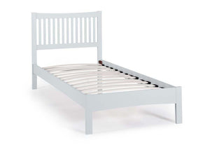 Serene Mya Honey Oak Opal White Hevea Wooden Bed 3FT Small Double 4FT6 5FT 6FT (6677588967598)