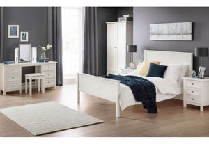 Julian Bowen Maine Surf White Dove Grey Wooden Bed Single 4FT6 Double 5FT King (5641720332454)