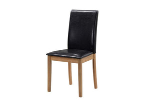 OSD Admiralteisky Solid Rubberwood Black & Brown PU Dining Chair (7622130499758)