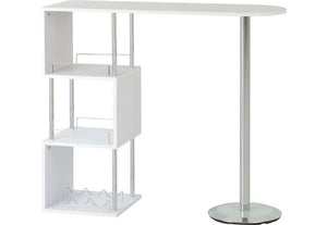 Seconique Charisma Concrete and White Effect with Chrome Home Bar Table (5762450686118)