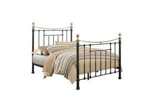Birlea Bronte Black and Cream Metal Bed Frame 4FT6 Double and 5FT King Size (5597354623142)