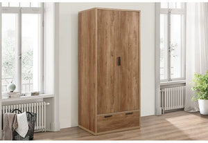 Birlea Stockwell Rustic Oak Effect 2 Door 1 Drawer and 3 Door 2 Drawer Wardrobe (5600550715558)