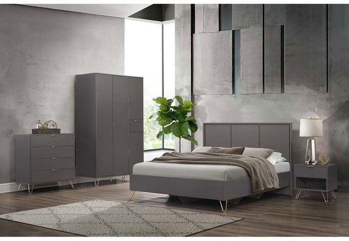 Birlea Arlo Bedside Table/Nightstand/Bedside Cabinet Chest 1 Drawer, 2 Drawer