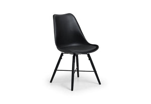 Julian Bowen Kari Black, White and Grey Faux Leather Dining Chair (5634000388262)
