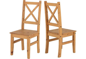 Seconique Salvador Distressed Waxed Pine Dining Chair (5703509475494)