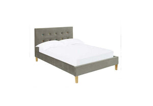 LPD Furniture Camden Beige & Grey Upholstered Fabric Bed Single Double King Size (6257490854062)