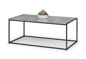 Julian Bowen Staten Concrete Effect with Powder Coated Steel Coffee Table (5644614631590)