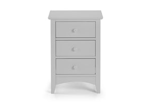 Julian Bowen Cameo 3 Drawer Bedside Table/Nightstand/Bedside Cabinet Chest (6563801465006)