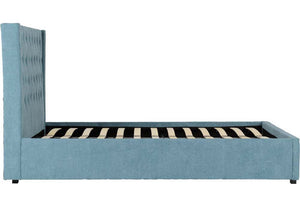 Seconique Camden Blue Grey Mustard Upholstered Fabric Bed 4FT6 Double - 135cm (5669304500390)
