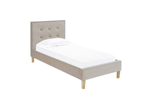 LPD Furniture Camden Beige & Grey Upholstered Fabric Bed Single Double King Size (6257490854062)