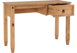 Seconique Budget Distressed Waxed Solid Pine Mexican Study Desk (5737702097062)