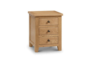 Julian Bowen Marlborough Oak Bedside Table/Nightstand/Bedside Cabinet Chest (6563293921454)