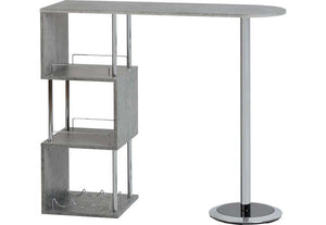 Seconique Charisma Concrete and White Effect with Chrome Home Bar Table (5762450686118)
