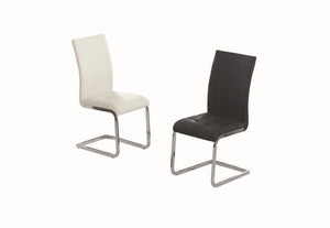 Heartlands Union Black Grey & White with Chrome PU Dining Chair (7486012588206)