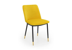 Julian Bowen Delaunay Grey, Blue, Mustard & Dusky Pink Velvet Dining Chair (7582826397870)