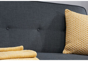 Birlea Otto Grey Upholstered Fabric Pull Out and Fold Down Sofa Bed (5596117827750)