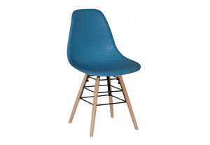 Heartlands Lilly Black Plastic (PP) & Solid Beech Legs Dining Chair (7485996236974)