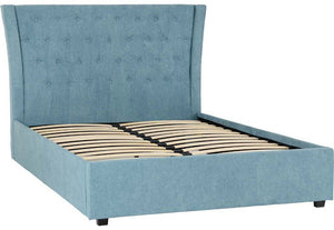 Seconique Camden Blue Grey Mustard Upholstered Fabric Bed 4FT6 Double - 135cm (5669304500390)