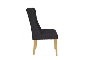 LPD Furniture Verona Beige & Charcoal Fabric Dining Chair (6074528530606)