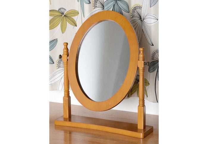 Seconique Contessa Antique Pine and White Dressing Table Mirror