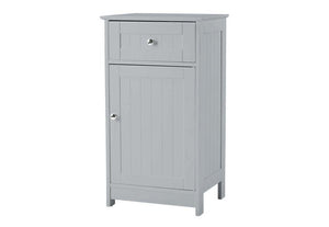 LPD Furniture Alaska White and Grey Wooden Low Storage Cabinet (6113029849262)