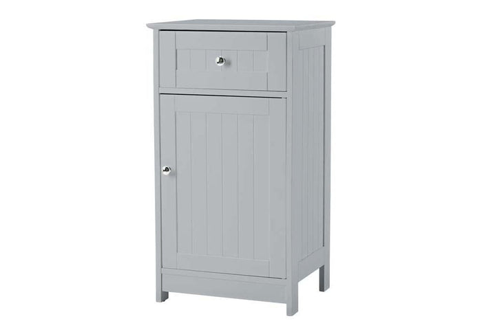 LPD Furniture Alaska White and Grey Wooden Low Storage Cabinet