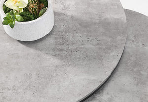 Julian Bowen Staten Concrete Effect with Powder Coated Steel Round Coffee Table (5644626657446)