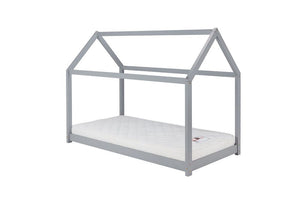 Birlea House Grey, White and Natural Pine Kids Wooden Bed Frame 3FT Single -90cm (5597560864934)