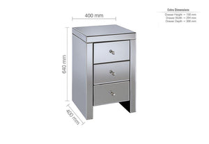 Birlea Seville 2 Drawer and 3 Drawer Bedside Table/ Nightstand/ Bedside Cabinet (5600299581606)