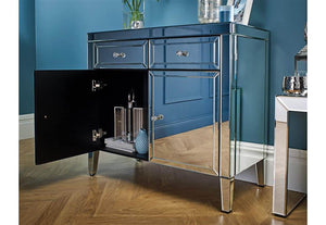 Birlea Valencia Mirrored Bevelled Glass 2 Drawer 2 Door Sideboard (5596239921318)