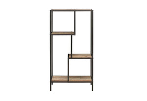 Birlea Urban Rustic Wood Effect with Black Metal Frame Medium Shelving Unit (5596190539942)