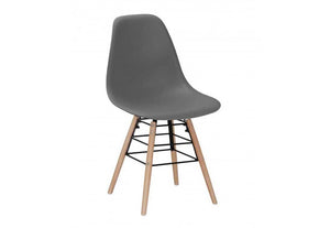 Heartlands Lilly Black Plastic (PP) & Solid Beech Legs Dining Chair (7485996236974)