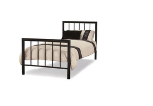 Serene Modena Black Champagne Metal Bed 3FT Single Small Double 4FT6 Double 5FT (7016865792174)