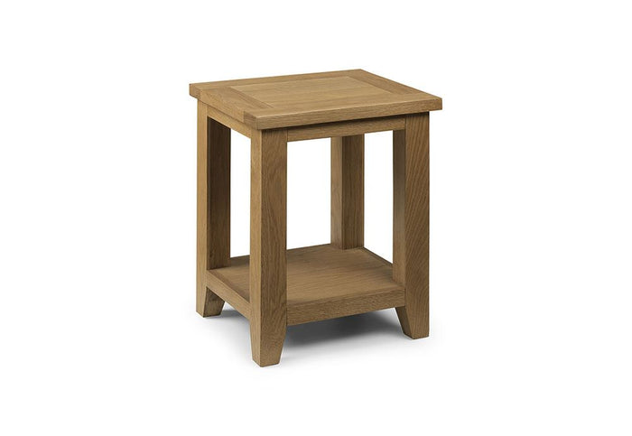 Julian Bowen Astoria Chunky Design Waxed Solid Oak Lamp Table