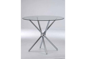 LPD Furniture Casa Chrome and Glass Round Dining Table (6590724145326)