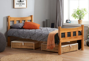 Birlea Miami Pine Wooden Bed 3FT Single, 4FT Small Double and 4FT6 Double (5597558243494)