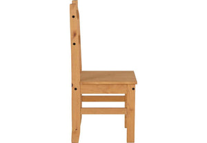 Seconique Budget Distressed Waxed Solid Pine Mexican Dining Chairs (5776328556710)